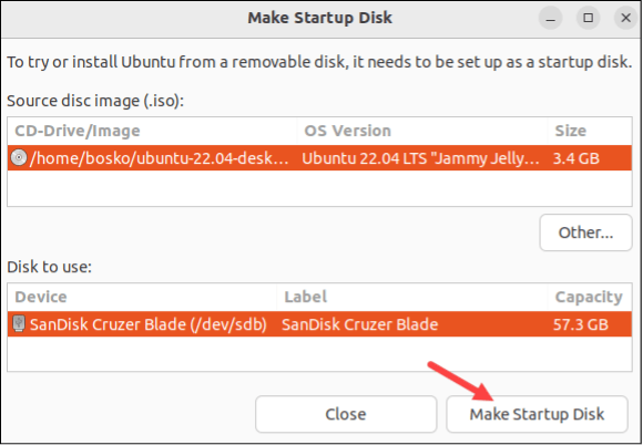 Creating a Bootable USB in Ubuntu